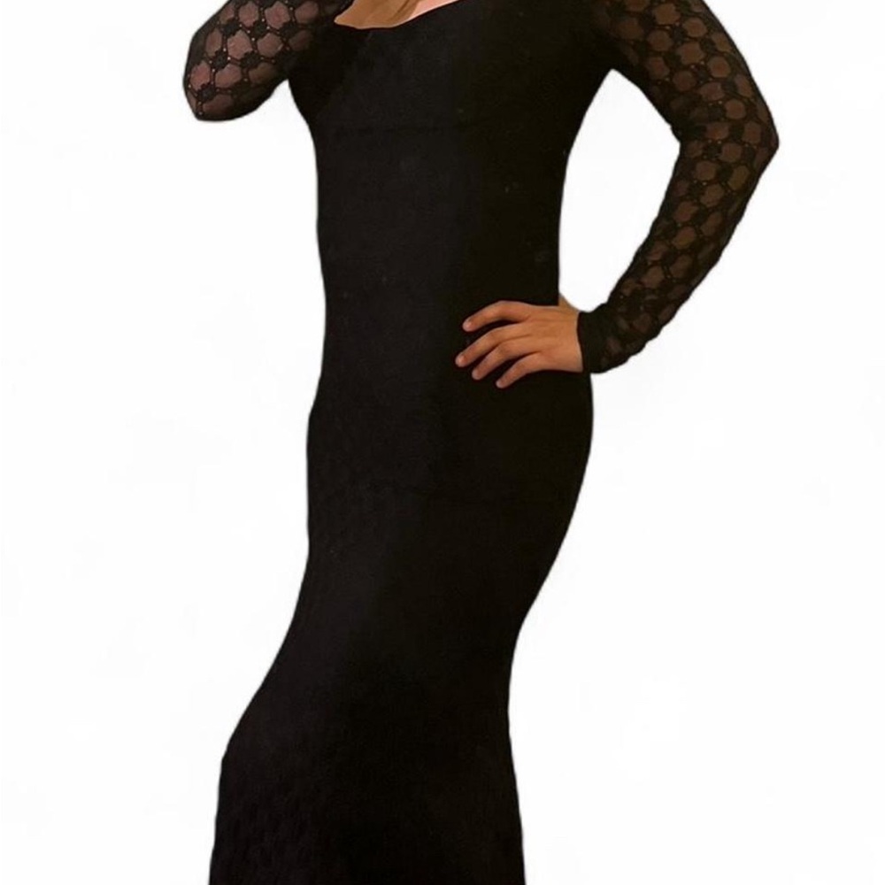 Adoni Bardot Lace Midi Dress In Black from Urban Outfitters